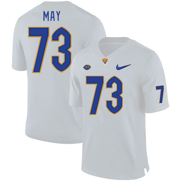 Pitt Panthers #73 Mark May College Football Jerseys Stitched Sale-White